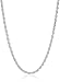 Amazon Essentials Plated Sterling Silver Diamond Cut Rope Chain Necklace