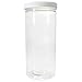 Clear 80 oz PET Plastic (BPA Free) Extra Large Refillable Jar - (3 Pack) + Labels