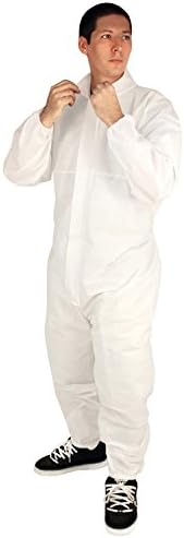 ERB 14701 PC100 Disposable Coveralls, White, Medium