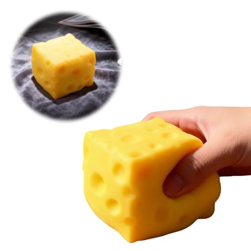 Cheese Squishy Soft Novelty Squeeze Squishies Toy Sensory Gift Cheese Cubes Fidget Toys for Adults Boys Girls Children