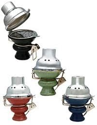 Smoke Mart Zebra Large Ceramic Hookah Bowl with Wind Cover by Smoke Mart