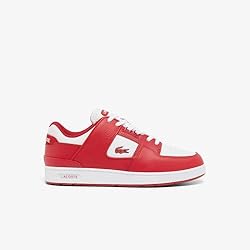 Lacoste Mens Court Cage Sneaker, RED/WHT, 8