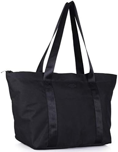Nylon Family Travel Tote Beach Bag with Zipper for Women, Teacher or Nurse (Black) 7 Nylon Family Travel Tote Beach Bag with Zipper for Women, Teacher or Nurse (Black)