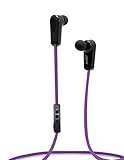Jarv NMotion Sport Wireless Bluetooth 4.0 Stereo Earbuds/Headphones with In-Line Microphone , Purple