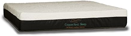 Firm Queen Memory Foam Mattress, CopperRest Sleep 9" Copper/Gel Infused Latex Bed in a Box, 15 Year Warranty and 60 Night