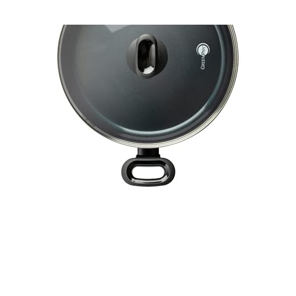 GreenPan-Skillet-Pan-with-Lid-Non-Stick-Toxin-Free-Ceramic-Skillet-Pan-Induction-Oven-Safe-Cookware-28-cm42-Litre-Black GreenPan Torino Healthy Ceramic Non-Stick 28 cm/4.2 Litre Sauté Pan, PFAS Free, Induction, Black
