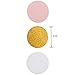 MOWO Glitter Paper Garland Circle Dots with Glitter Powder Hanging Decor 2.5'' in Diameter 20-feet(Gold Glitter,Pink,White,2pc)