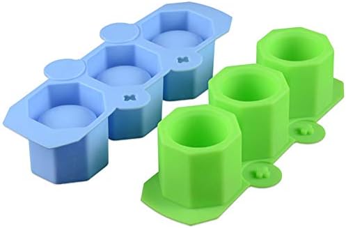 DongYo Silicone Ice Cup 3 Hole Mold Cactus Flower Pot Ceramic Mold Clay Crafts Concrete Casting Mold Cup Supplies.（Random Color）