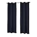 ECLIPSE Microfiber Total Privacy Blackout Thermal Grommet Window Curtain for Bedroom (1 Panel), 42