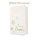 BEST PAPER GREETINGS Cards with Envelopes - 4 x 6 In, 48 Pack, White & Gold Foil Snowflake Design - Blank Inside Snowflake Note Cards