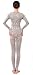 LANBAOSI Women's Lace Stretch Seamless Top & Bottom Thermal Underwear Set Light coffee Size Free Size