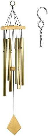 Wind Chimes, Aluminum and Wood for Outdoor Patio, Garden and Home Décor, Deliver Rich, Full, Relaxing Tones