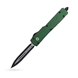 OTF Double Action Safety Knife (OD Green/Black Double Edge Blade)