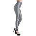 Diamond Candy Women's Faux Leather High Waisted Leggings 20 Colors Size S Color Gray