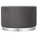 BIRDROCK HOME Large Round Velvet Ottoman Pouf - Padded Foot Rest w/Silver Trim - Soft Stool Chair Decor - Ideal for Coffee Table, Shoe Seat, Couch, Living Room, Bedroom, Vanity, Desk, Office - Grey