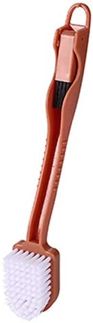 ダーセン 靴洗いブラシ 多機能 靴ブラシ 長いハンドル 剛毛 クリーニングブラシ 靴を傷つけ