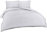 Utopia Bedding 3pc Duvet Cover Set with 2 Pillow Shams, (King White)