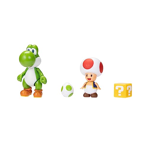 Super Mario Nintendo 4 Inch Action Figure 2-Pack: Yoshi