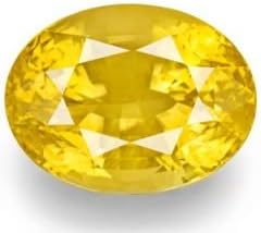 Nauvaraha Pure & cetified 100% Natural Yellow Sapphire Pukhraj Gemstone Loose Gemstone (6.00-6.50 Ratti)