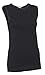 Rosette Women's Sleeveless Undershirt - Cotton - High Neck, Full shoulder design Black XX-Large