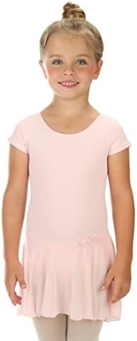 elowel | Leotard | Sports Suit for Girls | Short Sleeve Skirt | Soft and Elastic Material | Available Sizes: 2-4 Ages 4-6 Ages 6-8 Ages 8-10 Years 12-14 Years