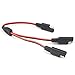 WMYCONGCONG 5 PCS 18AWG SAE Power Connector Cable Y Splitter 1 to 2 SAE Extension Cable 11.8in for Automotive Solar Battery Connection and Transfer