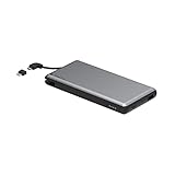 mophie powerstation External Battery with Built in Cables for Smartphones and Tablets, Space Grey, 12,000mAh (Renewed)