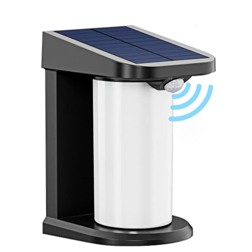 QQARORSUN Solar Security Lights Outdoor Motion Sensor, 1200 Lumens Solar Wall Light Dusk to Dawn, 6000k Modern Front Door Light Fixture Uutdoor Waterproof for House Porch Garage, 1-Pack