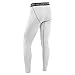 Neleus Men's 2 Pack Compression Tights Sport Running Leggings Pants,6026,White,Black,M,EUR L