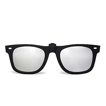 Polarized Clip on Sunglasses Flip up Mirrored Eyeglasses