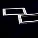 Set of 2 Humbucker Pickup Mounting Rings for bridge and neck pckups,Flat bottom,White
