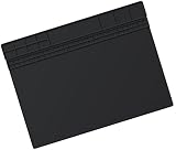 Silicone Soldering Mat Heat Resistant 932°F Insulation Desk Mat for Heat Gun,BGA Soldering Station,Cell Phone,Watch Repair Work Surface 15.8"x11.8 (Black)