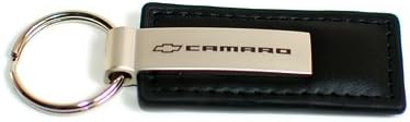 Chevrolet Camaro Black Leather Official Licensed Keychain Key Fob Ring