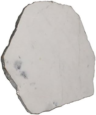 Jodhpuri Irregular Marble Coaster with Silver Foil/White
