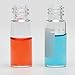 Membrane Solutions Autosampler Vials, 2ml HPLC Vials, 9-425 Lab Clear Vials with Write-on Spot and Graduations, 9mm Blue ABS Screw Caps & Septa for GC Sample Vials, 100 Pcs