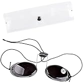 KOENWEENI See-through UV Eye Protection Goggles Glasses Eyeshields with Case for Indoor Sunbed Tanning Bed Light Therapy without Blocking Light