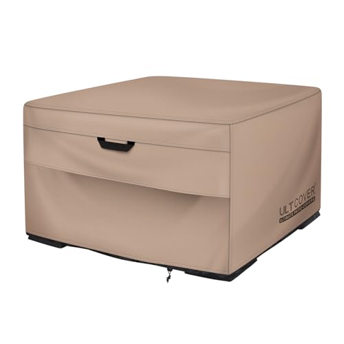 ULTCOVER Patio Fire Pit Table Cover Square 44 inch Outdoor Waterproof Fire Bowl Cover
