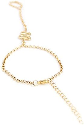 SweetyLady Finger Ring Bracelet Chain Adjustable Women Jewelry