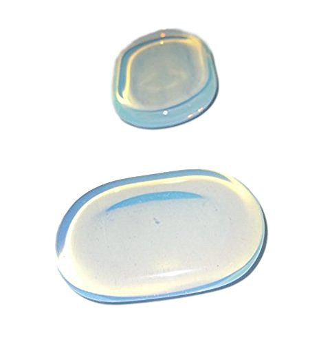 2pc Premium Quality Opalite Crystal Healing Gemstone Smooth Polished Flat Worry Stones