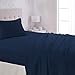 AmazonBasics Lightweight Super Soft Easy Care Microfiber Sheet Set with 16" Deep Pockets - Full, Navy Blue primary
