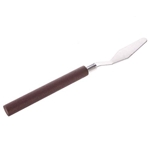 Palette Knife, 3pcs 3D Printing Removal Tool Sturdy Stainless Steel Wooden Handle Palette Knife Oil Paint Accessories Acrylic Paint Metal Painting Paint Knife