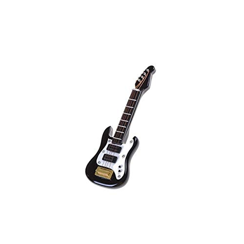ZAMTAC Fashion Wood Craft Ornaments 1/12 Scale Dollhouse Miniature Guitar Accessories Musical Instrument DIY Part for Home Decor Gift - (Color: 1)