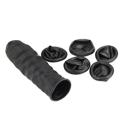Electrical Buddy Disposable Black Latex Finger Set Rubber Fingertip Protection Finger Glove Art Latex Tissue 200PCS Finger Cover