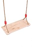 HAPPY PIE PLAY&ADVENTURE Children Wooden Hanging Swings Seat with 78'' Adjustable Pp Rope Per Side (4pc Hardwood)