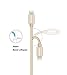 Lightning Cable, KOOWIEN 3Pack 3FT 6FT 10FT Popular Nylon Braided Charging Cable Extra Long 8pin USB Cord Charger for Apple iphone se, 6s, 6s plus, 6plus, 6, 7, 7plus, iPad Mini, Air,iPad5,iPod (Gold)