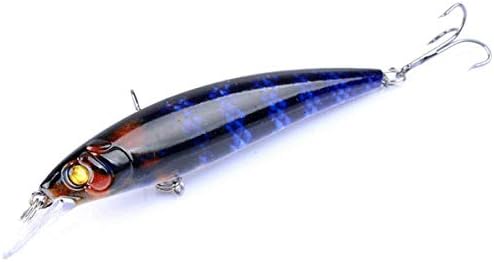 chungeng New Necessaries 1Pc 3D Eyes Realistic Minnow Fishing Lure Painted Isca Artificial Hard Bait Fishing Tool for Camping, Picnic and Other Outdoor Activities