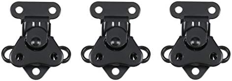 Reliable Hardware Company RH-2201BK/2327BK-A Small Black Butterfly Latch and Keeper (Тhrее Pаck)