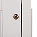 Petsfit 21x25x35 Inches White Double-Decker Pet House Litter Box Enclosure Night Stand Painted with Non-Toxic with Latch Holding The Door 21