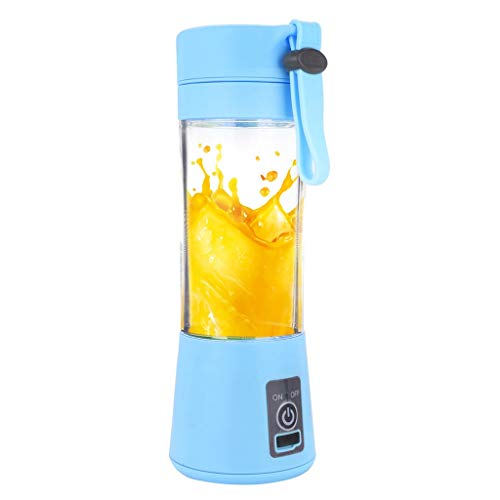 Fullwei Compact Juicer Machines, 380ml USB Electric Fruit Juicer Handheld Smoothie Maker , Portable Quiet Juice Cup (Blue) - Thumbnail 2