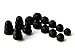 14pcs Black Eartips Set Compatible with Skullcandy Push Active, Sesh EVO, Dime 2 1, Grind, Indy Fuel True Wireless Earphones - Replacement Comfort Earbuds Eargels